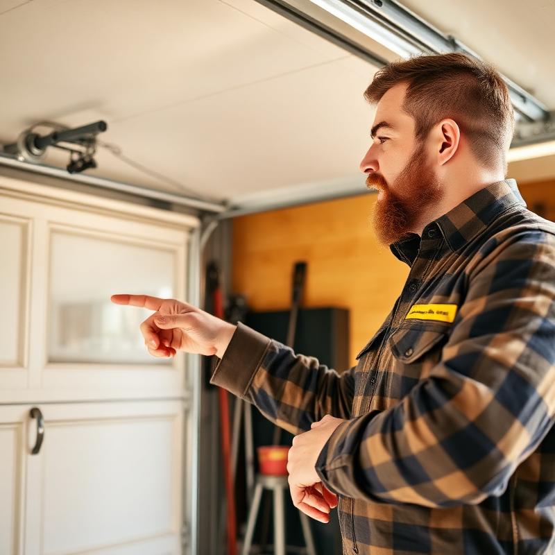 Garage Door South Grafton technician explaining repair options to homeowner